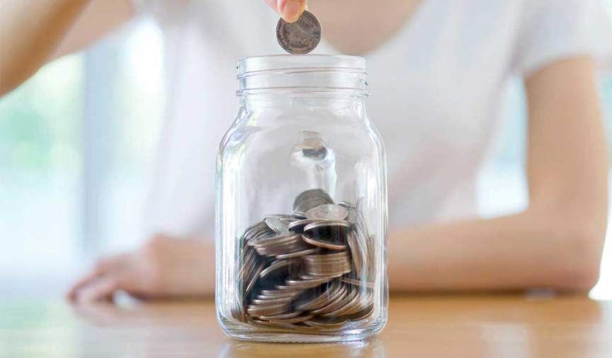 coin saving jar